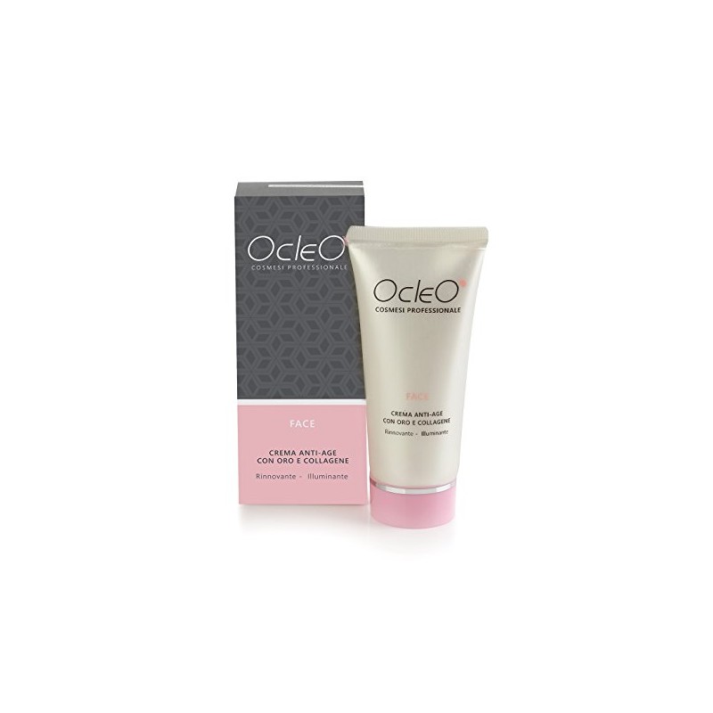 Ocleò - Crema anti-age rinnovante ed illuminante con oro e collagene (50ml)
