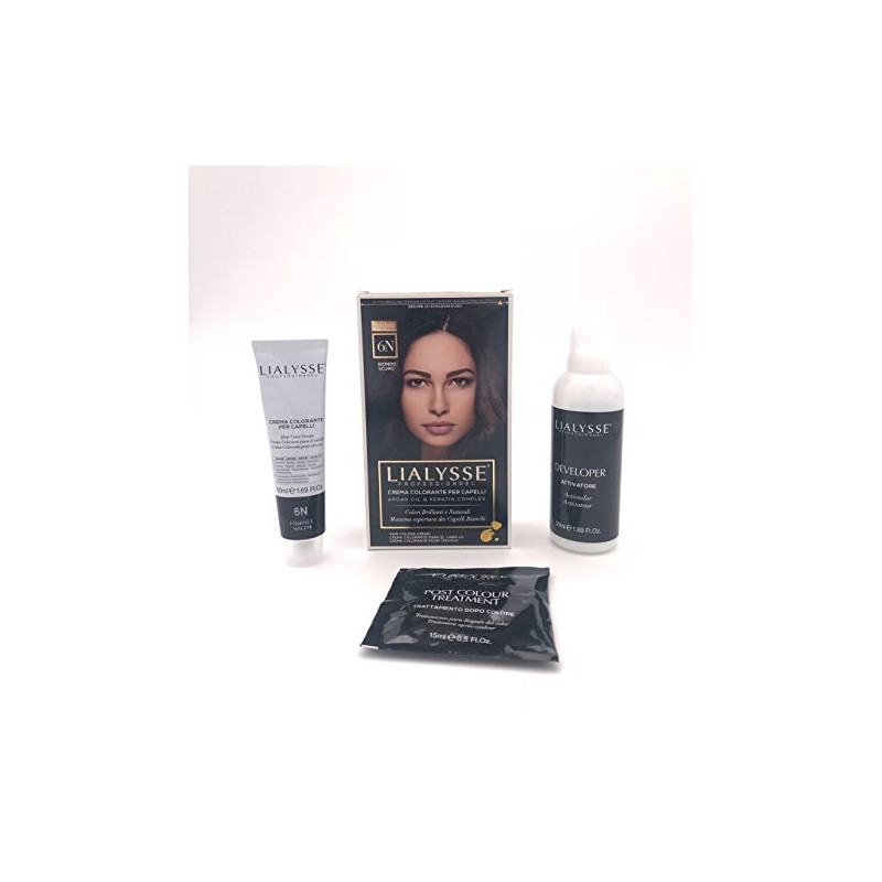 TECHNIQUE LIALYSSE PROFESSIONNEL CREMA COLORANTE PER CAPELLI | ARGAN OIL & KERATIN COMPLEX MASSIMO COPERTURA CAPELLI BIANCHI (4N