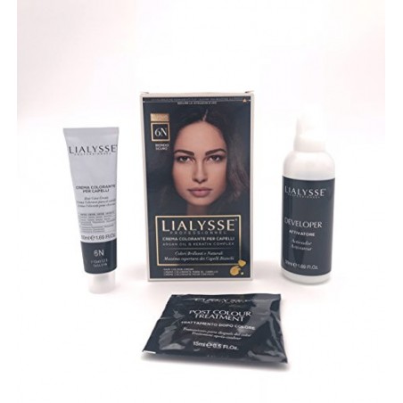 TECHNIQUE LIALYSSE PROFESSIONNEL CREMA COLORANTE PER CAPELLI | ARGAN OIL & KERATIN COMPLEX MASSIMO COPERTURA CAPELLI BIANCHI (4N