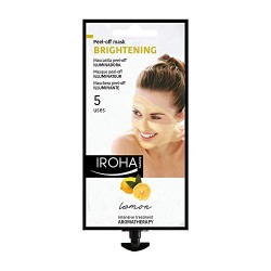 Iroha Nature Maschera per il viso in Crema Peel Off Illuminante con Limone, 5 usi (1 x 25 g)