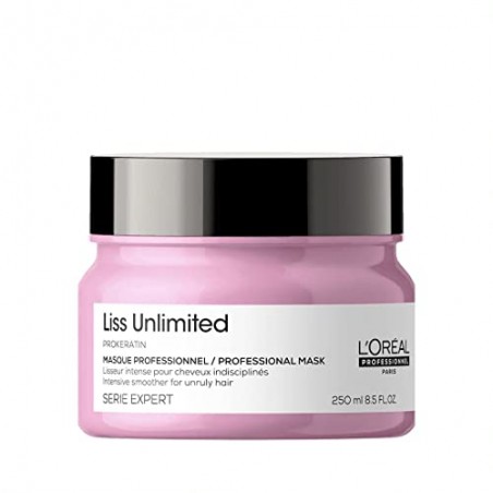 L'Oréal Professionnel Paris | Maschera professionale per capelli crespi Liss Unlimited Serie Expert, Formula lisciante anti-cres
