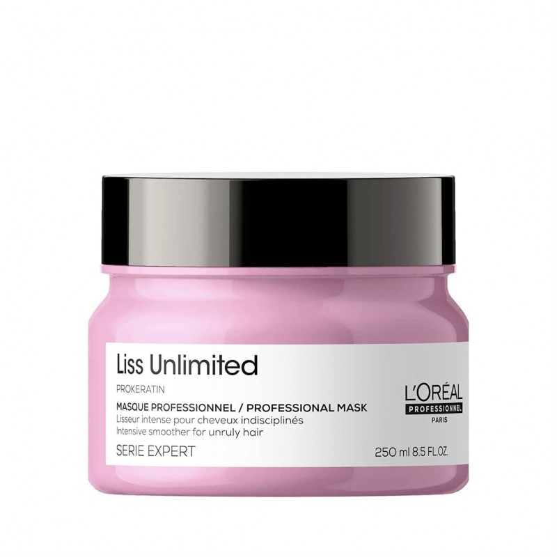 L'Oréal Professionnel Paris | Maschera professionale per capelli crespi Liss Unlimited Serie Expert, Formula lisciante anti-cres