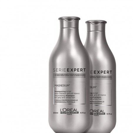 L'Oréal Professionnel Paris | Shampoo professionale per capelli grigi e bianchi Silver Serie Expert, Formula neutralizzante anti